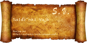 Salánki Vajk névjegykártya